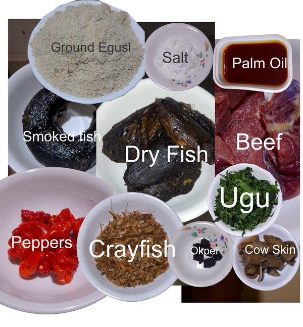 ingredients-for-how-to-cook-egusi-soup-with-ugu
